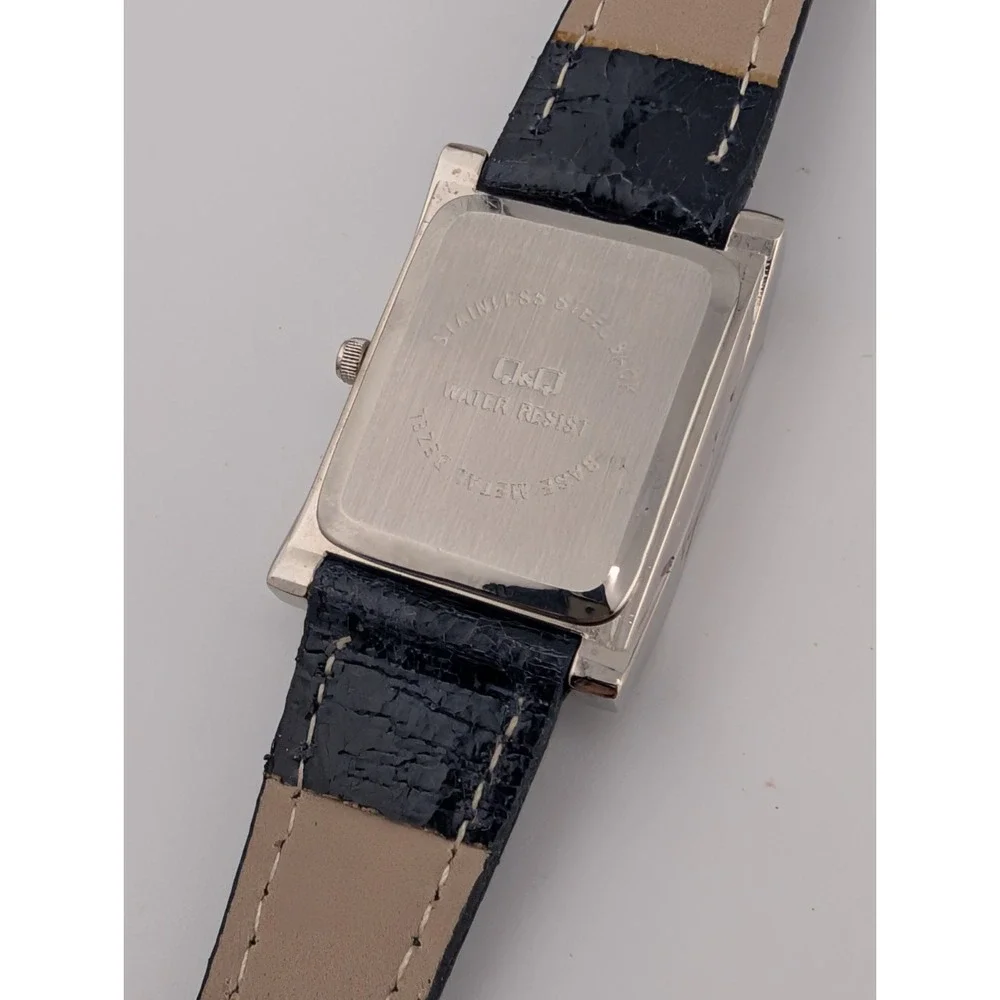Q&Q Women's Watch Silver 23mm Case Blue Band- New Battery